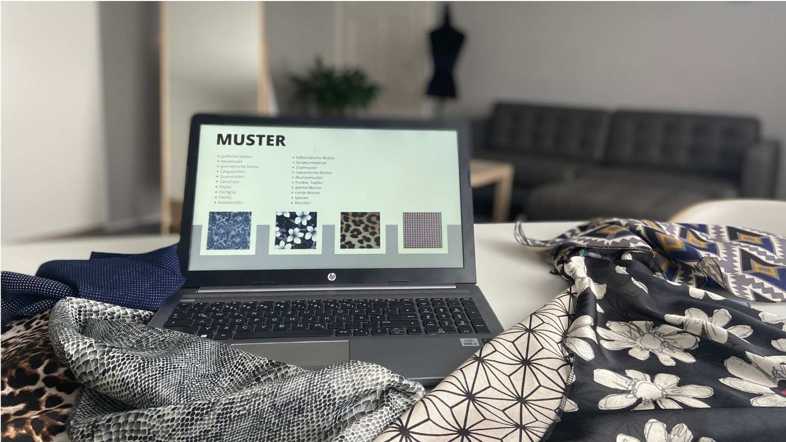 Stilberatun online oder vor Ort – Mustertücher und Muster auf dem Bildschirm